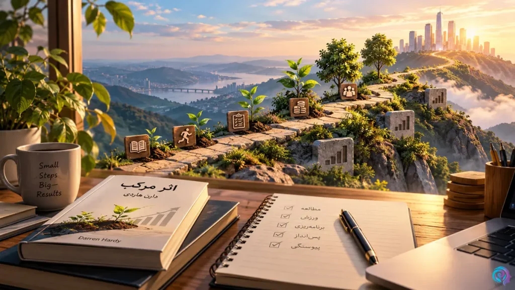 مفهوم اثر مرکب و رشد تدریجی حاصل از تکرار عادتها و تصمیمهای کوچک در طول زمان